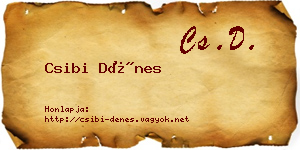 Csibi Dénes névjegykártya