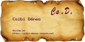 Csibi Dénes névjegykártya