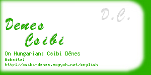 denes csibi business card