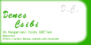 denes csibi business card